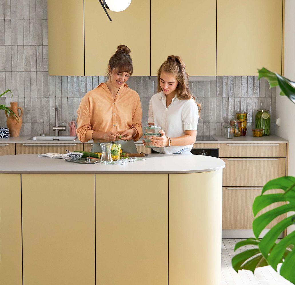 Sand yellow kitchen