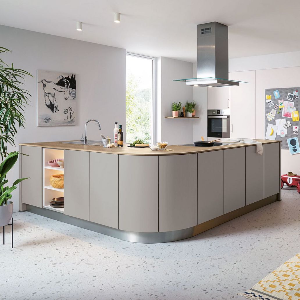 pale rose modern kitchen