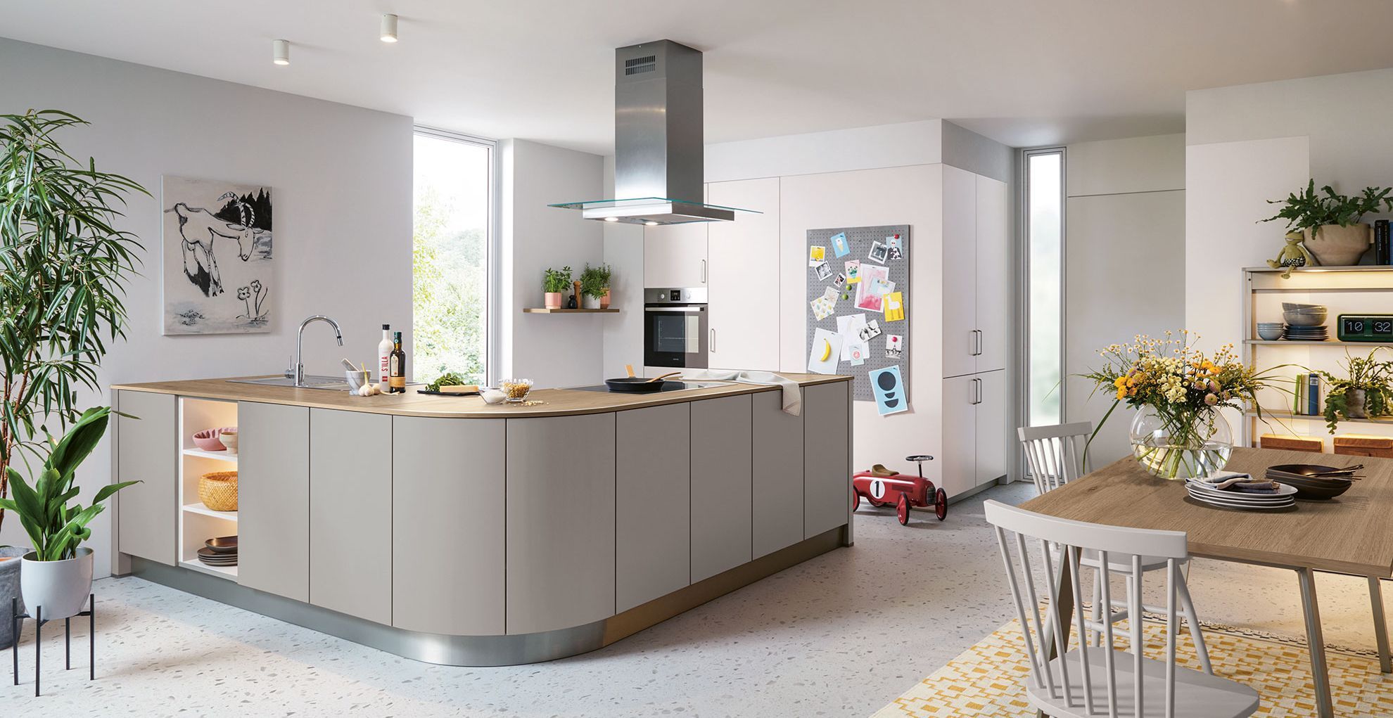 pale rose modern kitchen