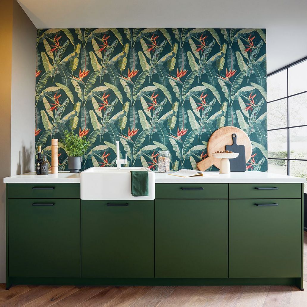 green modern worktops