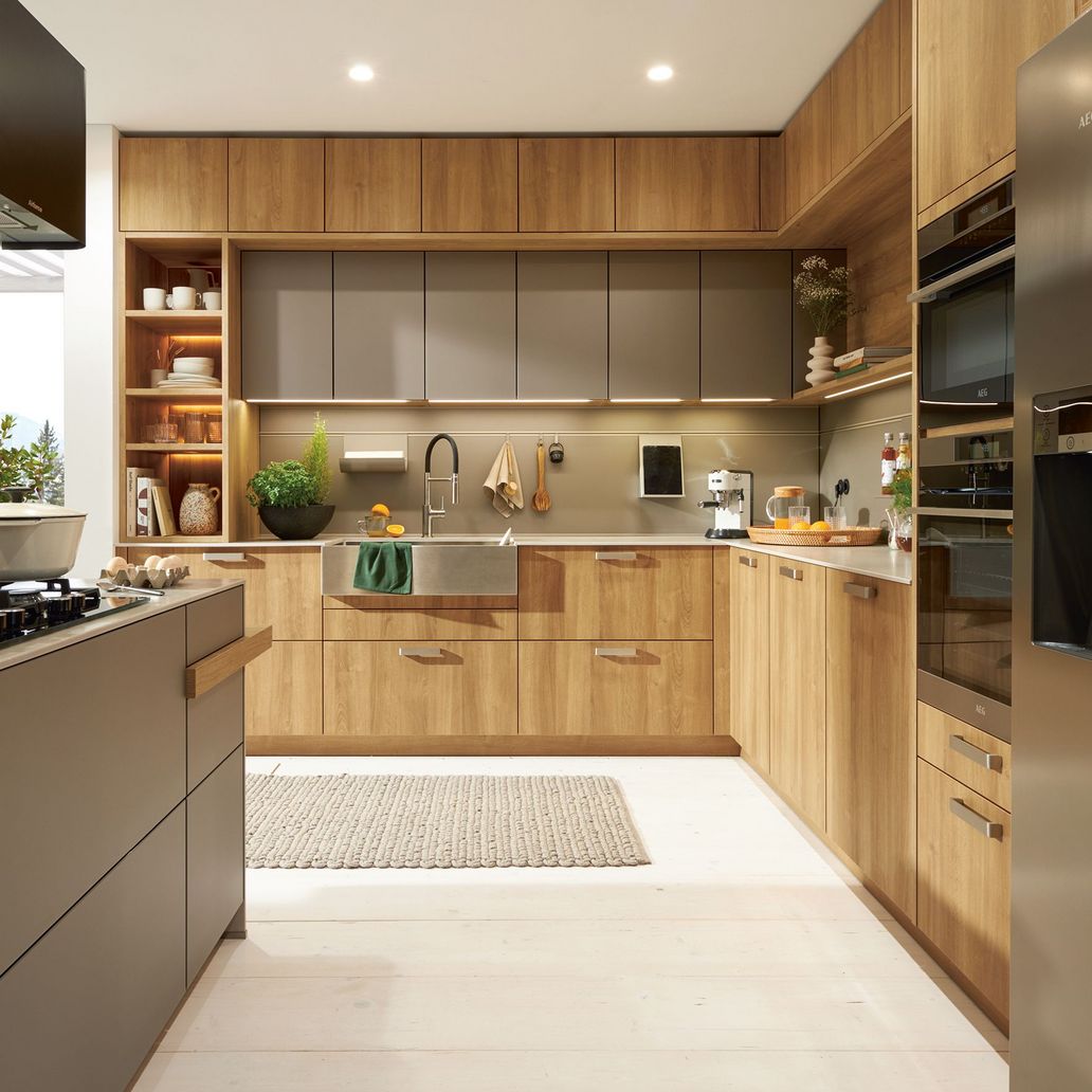 warm wood cozy kitchen