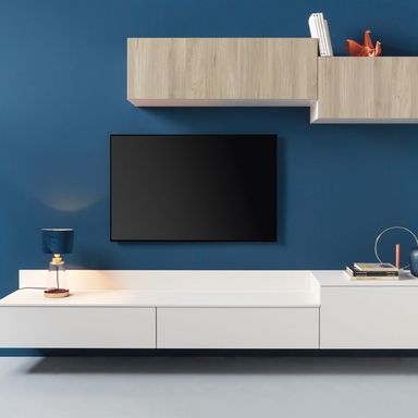 Sideboard, TV and hanging Frame Rack