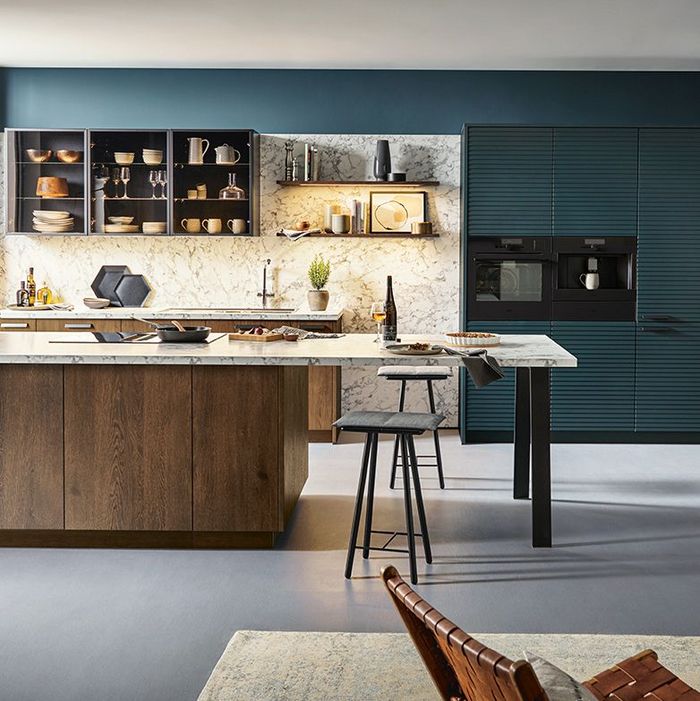 blue elegant kitchen