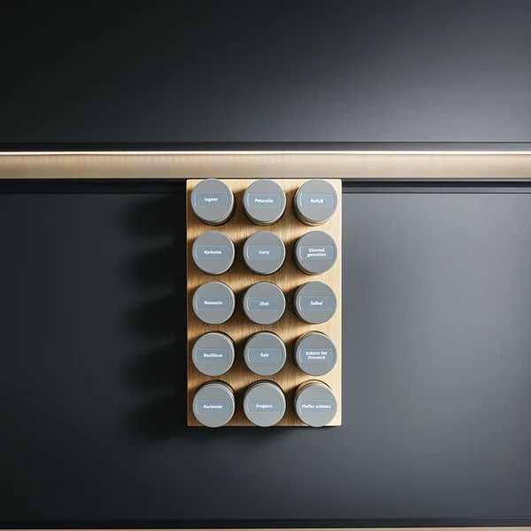 Magnetic holder for 15 spice containers