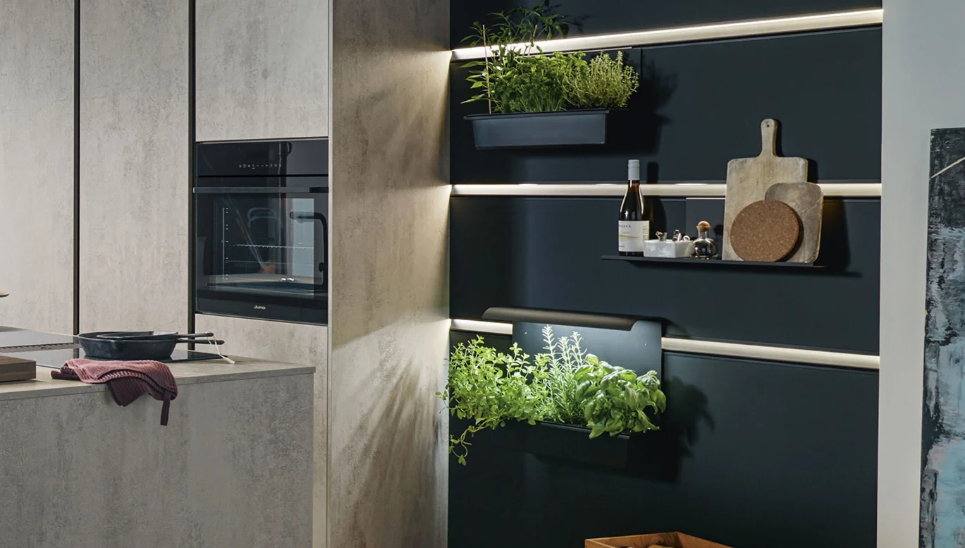 lighted panel system in the kitchen